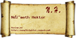 Németh Hektor névjegykártya