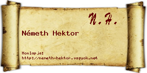 Németh Hektor névjegykártya